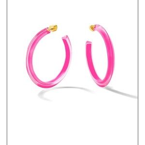 BRAND NEW NEON PINK ALISON LOU JELLY HOOPS